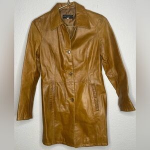 Vera Pelle jacket leather camel color sz XS vintage women’s